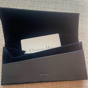 Christian Dior authentic black leather/velvet wallet